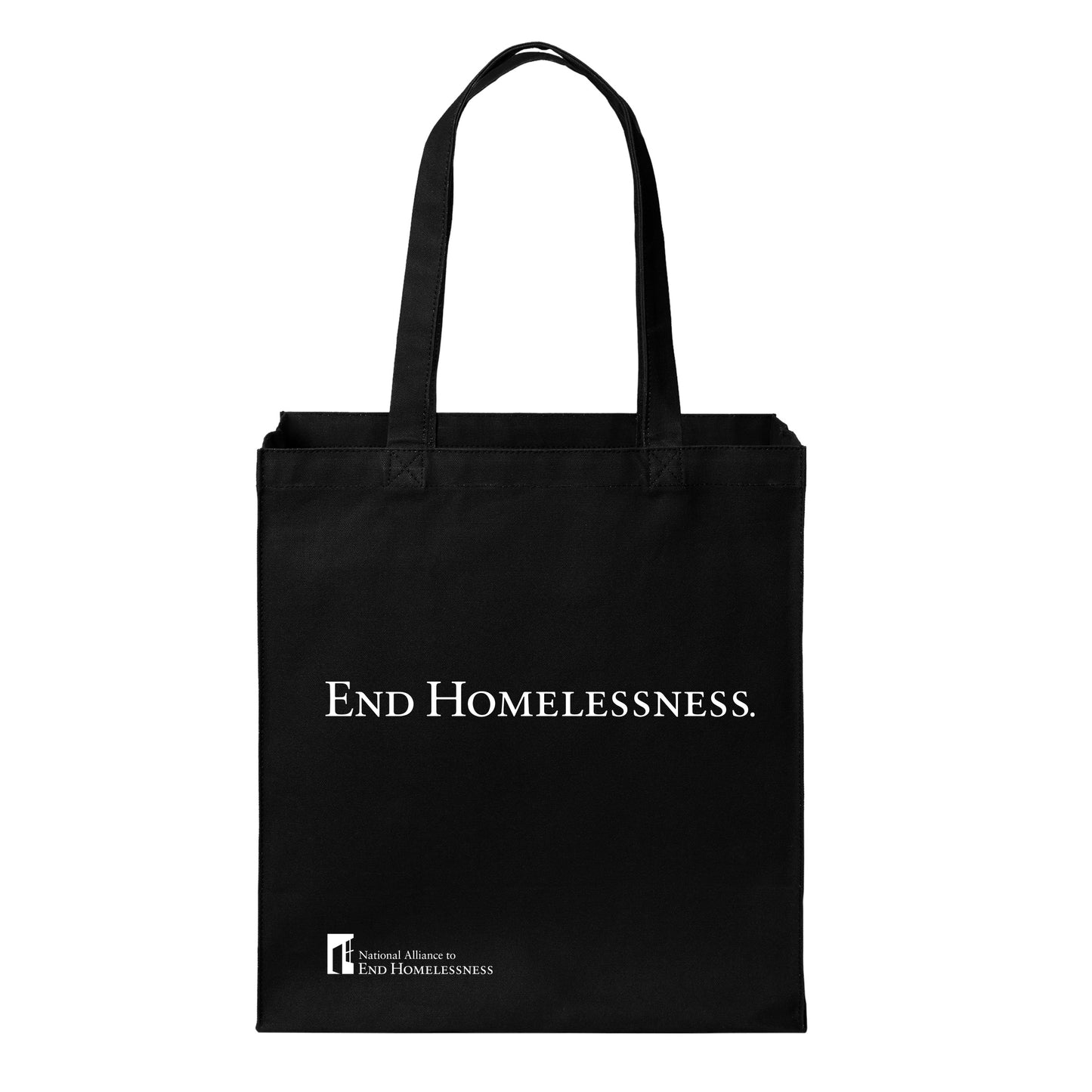 End Homelessness Logo Tote Bag in Black