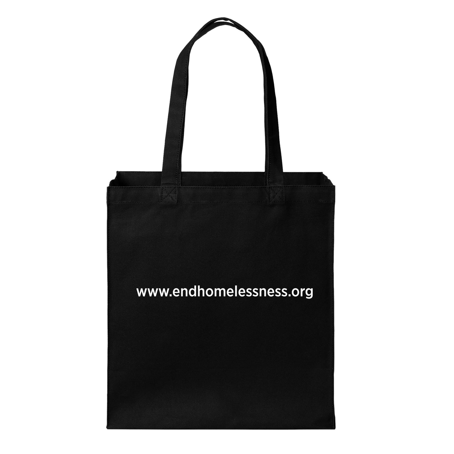 End Homelessness Logo Tote Bag in Black