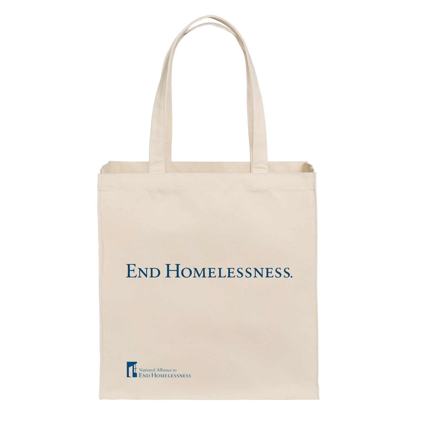 End Homelessness Logo Tote Bag in Natural