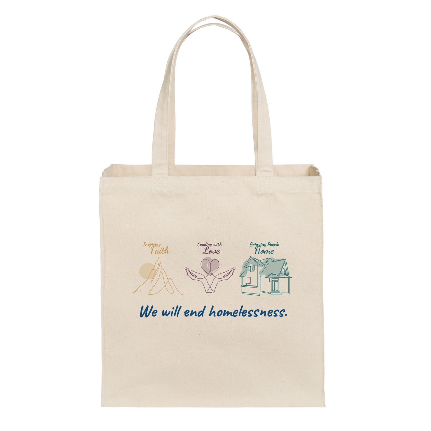 Faith, Love and Home Tote Bag in Natural