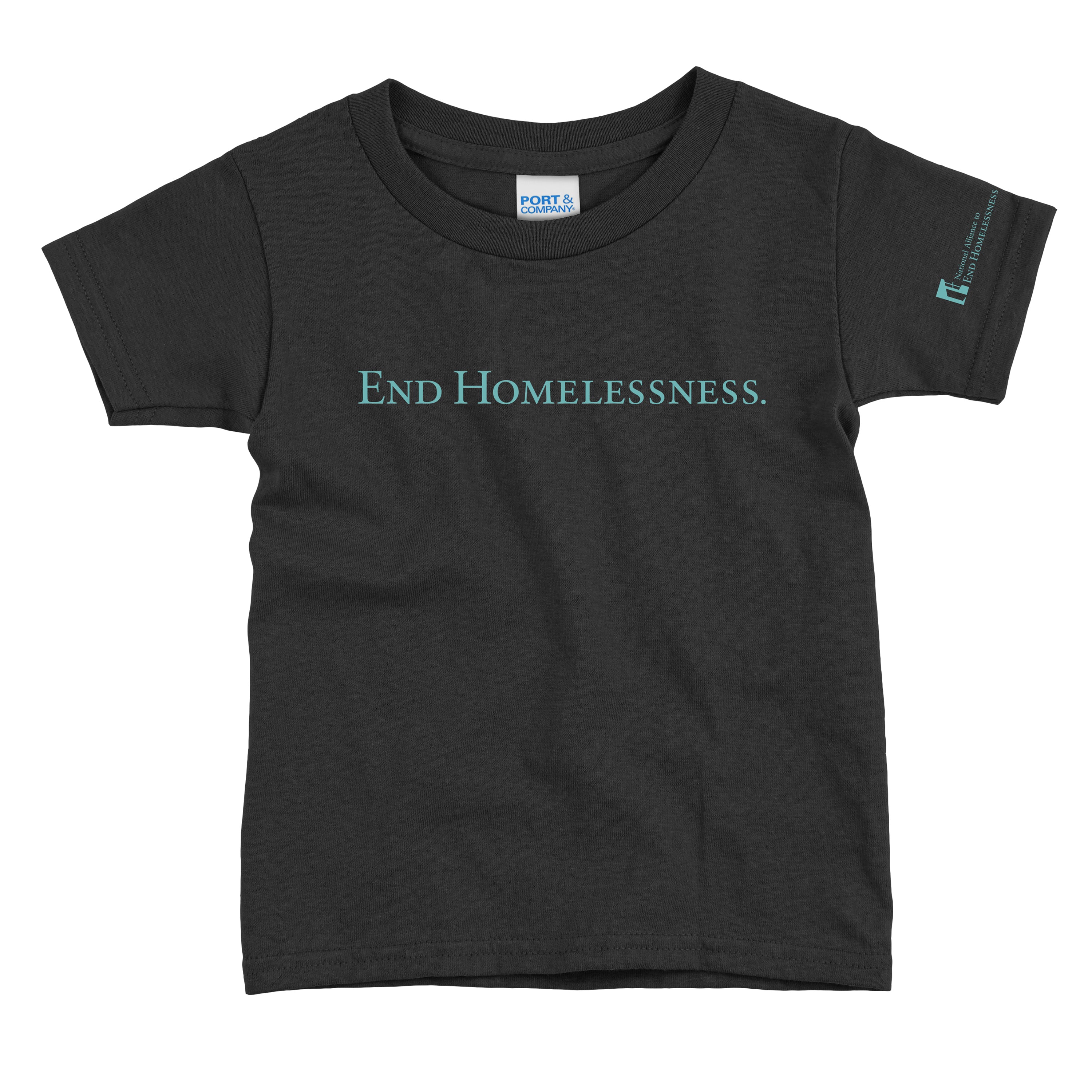 Homless Shirt End Homelessness Youth T-Shirt- Black – National Alliance to End ...